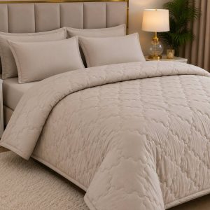 polish duvet set – classic silver luxe 6 × 6 (duvet + bedsheet + 4 pillowcases)