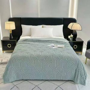 cozy flannel throw blanket 200 × 230 cm (blue)