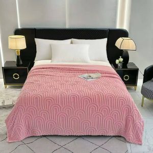 cozy flannel throw blanket 200 × 230 cm (blue)