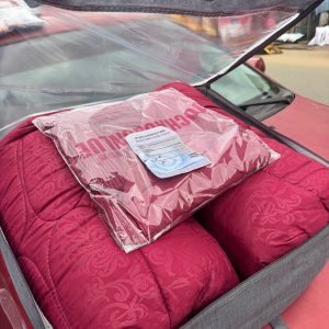 reversible / plain duvet set big brother 6 by 6 (red)