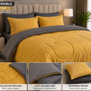 6by6 reversble/plain duvet set(dark blue & sky blue