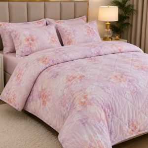 6by6 premuim polish duvet set (pink floral)