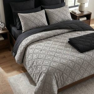 3d embossed plush/polish duvet set (white)