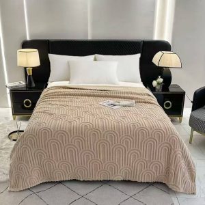 cozy throw blanket 200 × 230 cm (arch sea light brown )